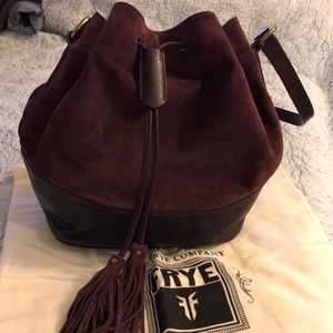 EUC Frye Suede and Leather Bucket Bag.
